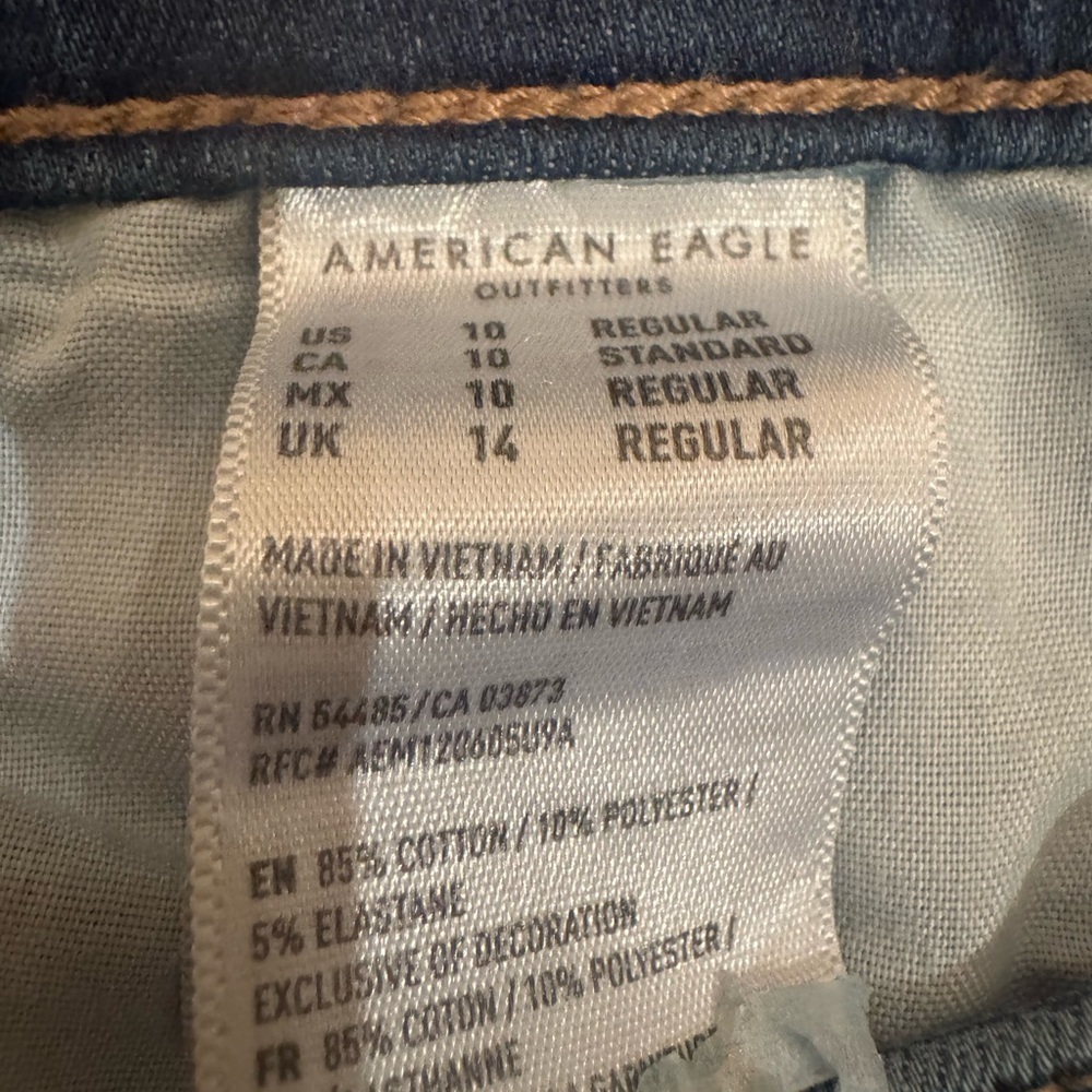 American Eagle Outfitters Dark Blue Super Hi Rise Jeggings - Picture 5 of 5